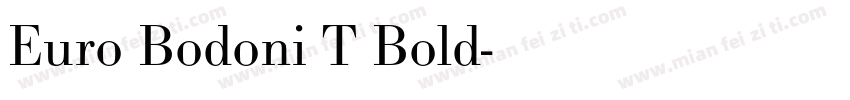 Euro Bodoni T Bold字体转换